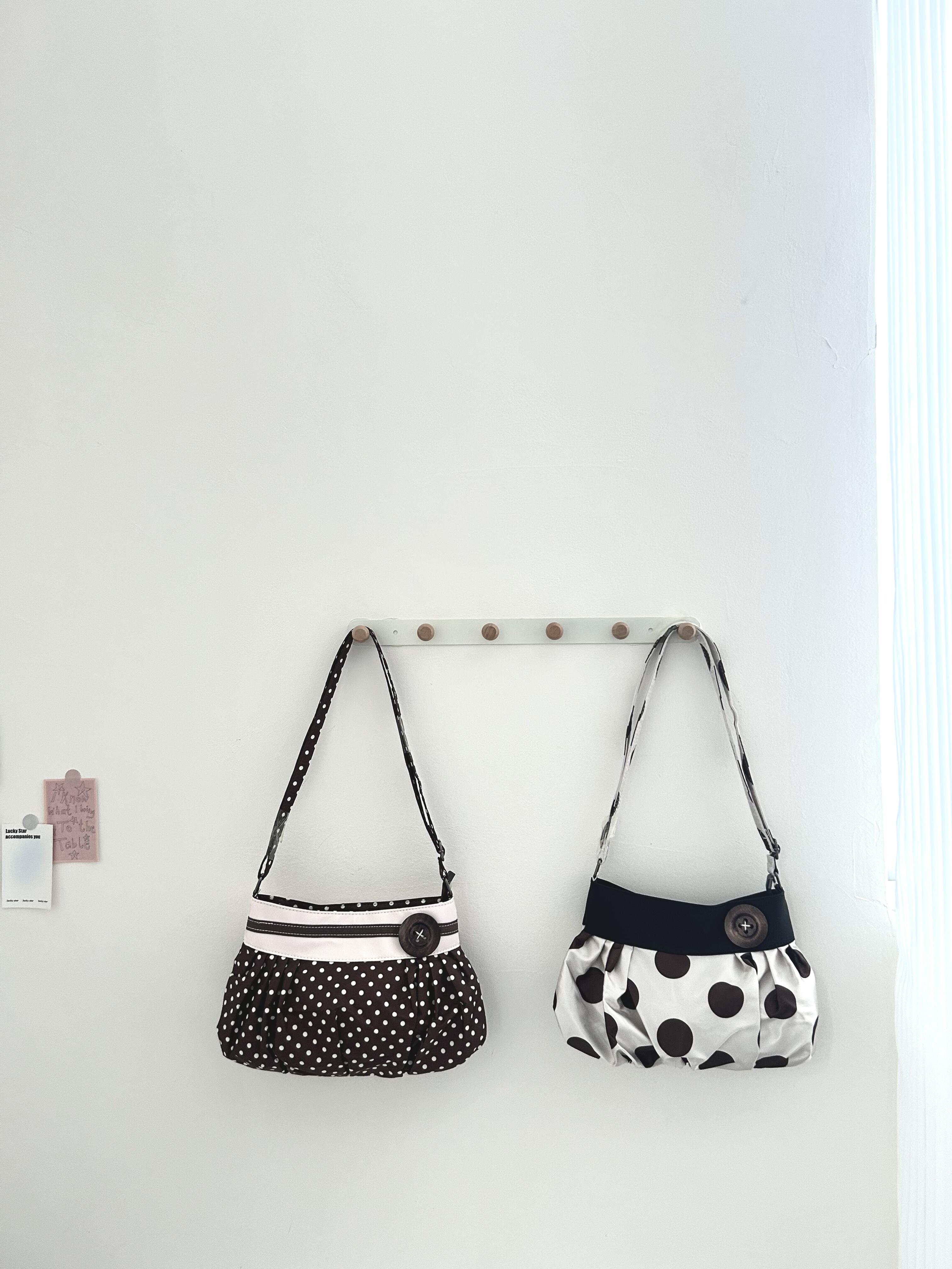 [cn | pre-order] polka dot bubble shoulder hobo bag