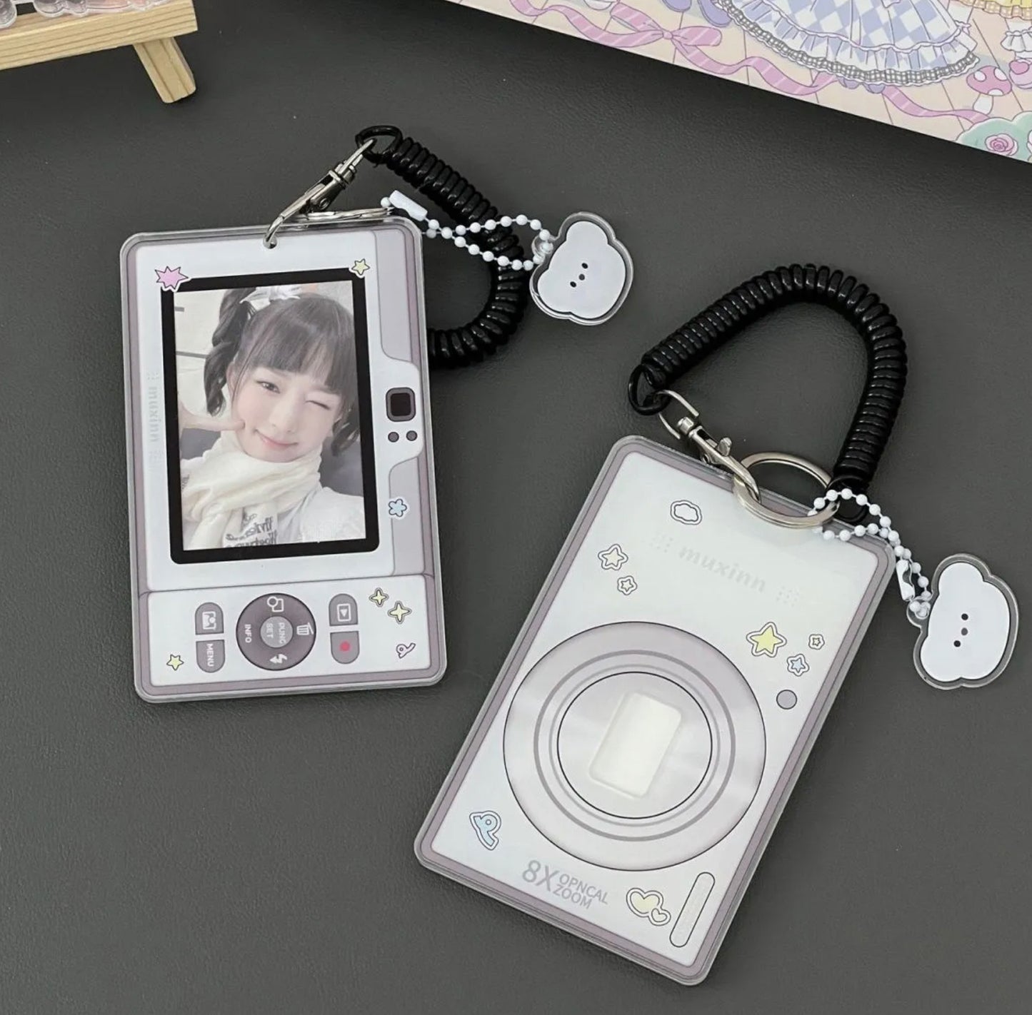 [cn | pre-order] flip phone and digicam acrylic photocard holder