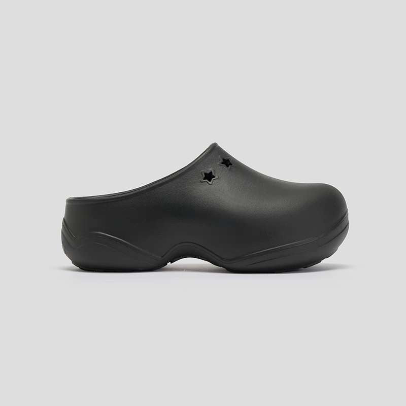 [cn | pre-order] goodbai goodees star fluffy clogs mules slip on shoes