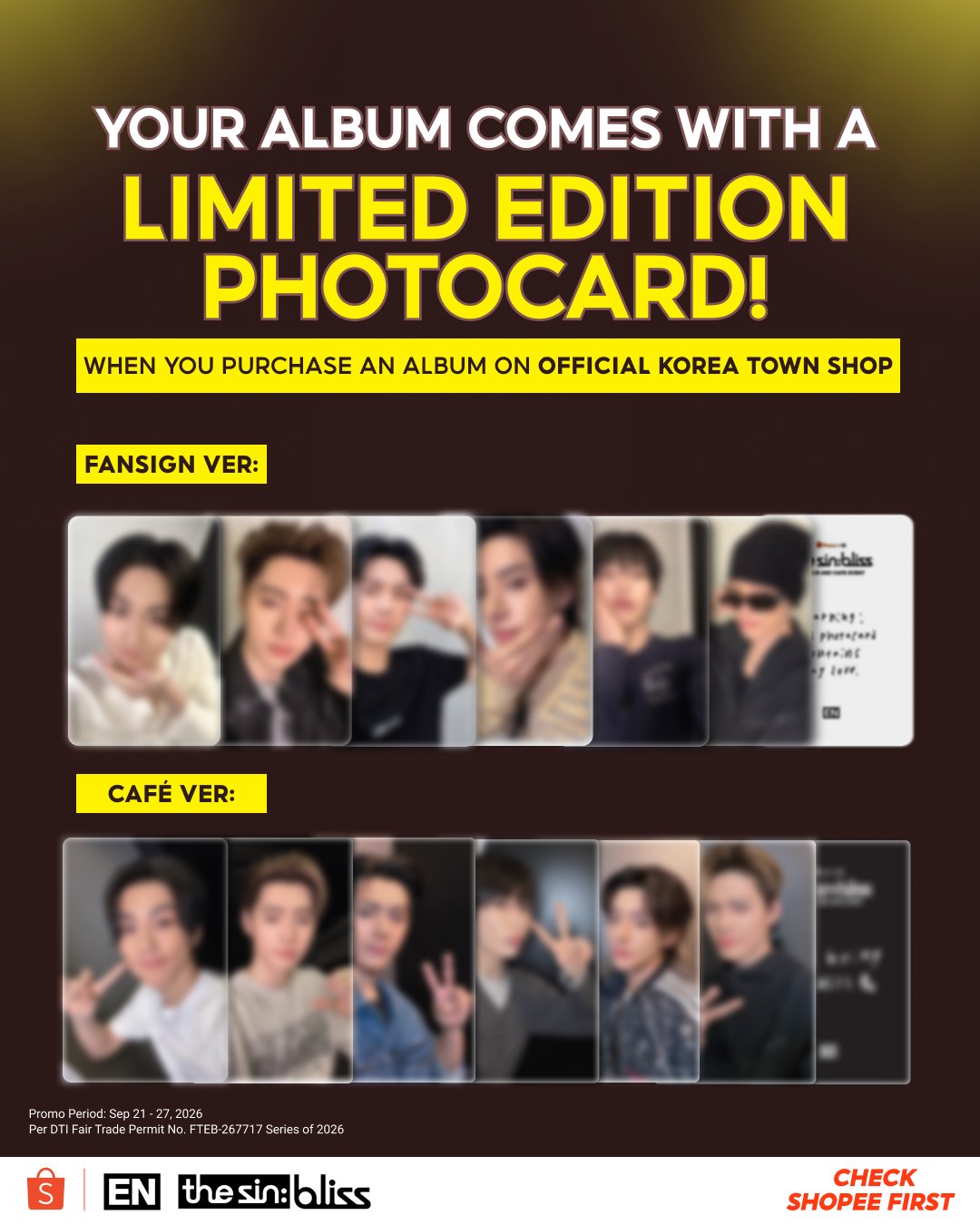 <ENHYPEN | POB Only > THE SIN BLISS : UNLEASH (Shopee PH)