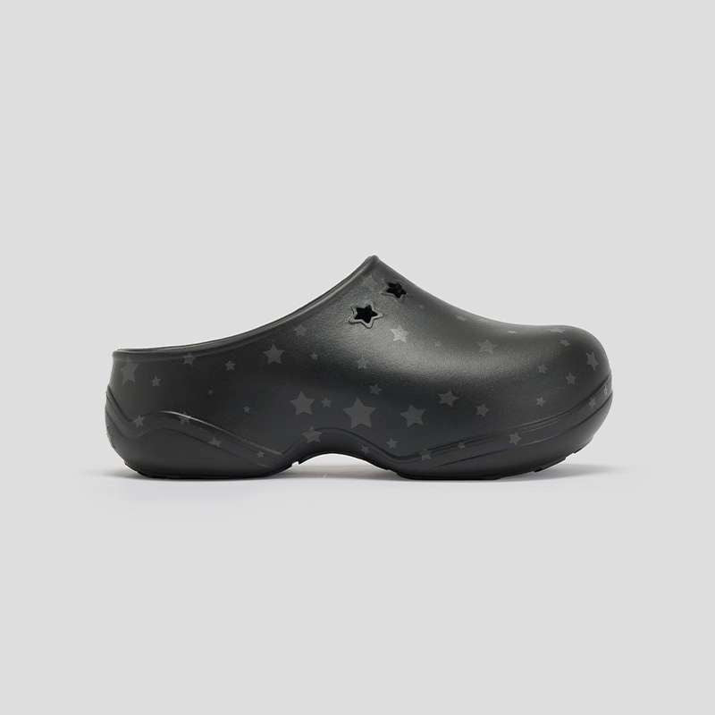 [cn | pre-order] goodbai goodees star fluffy clogs mules slip on shoes