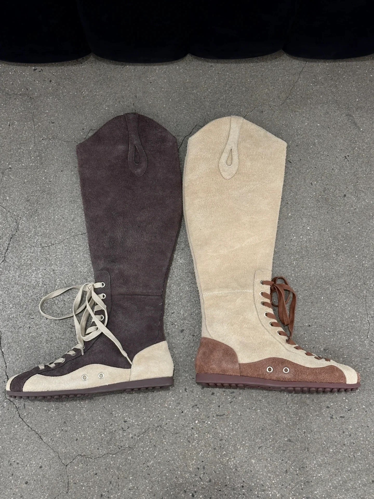 [cn | pre-order] sporty retro lace-up rider boots