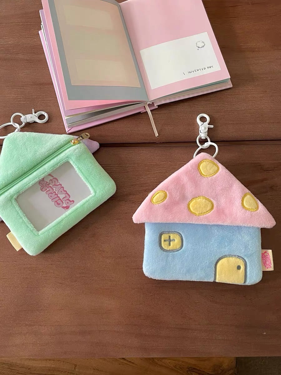 [cn | pre-order] girlplays fluffy house pouch with photocard slot