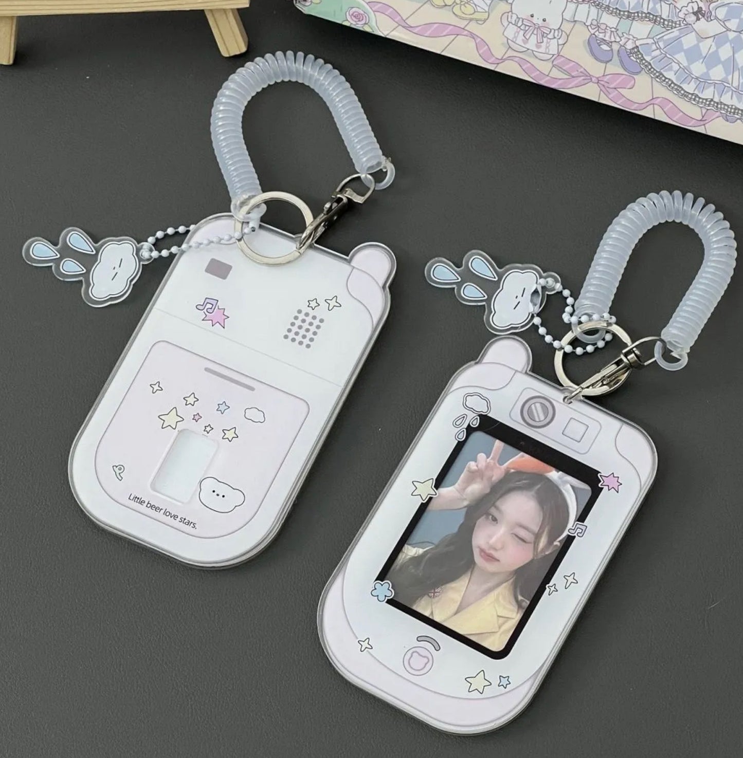 [cn | pre-order] flip phone and digicam acrylic photocard holder