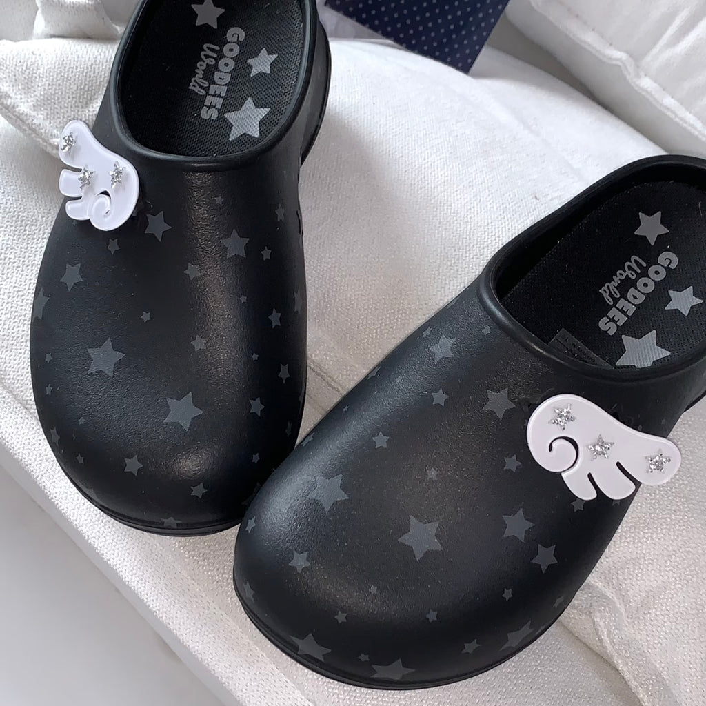 [cn | pre-order] goodbai goodees star fluffy clogs mules slip on shoes