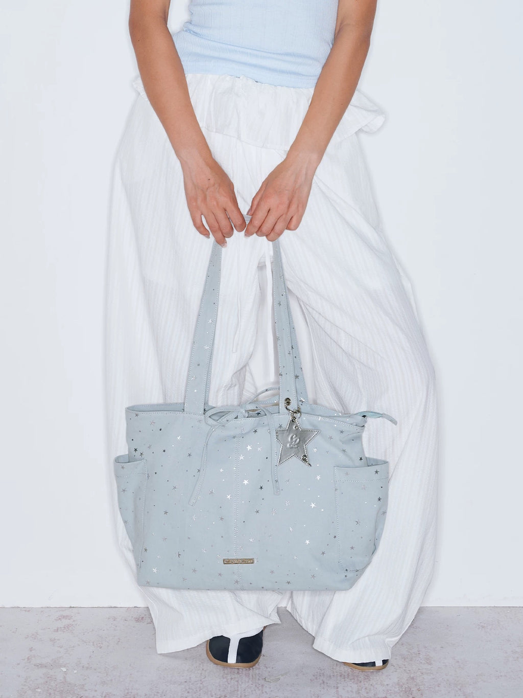 [cn | pre-order] girl's heart polka star canvas tote bag