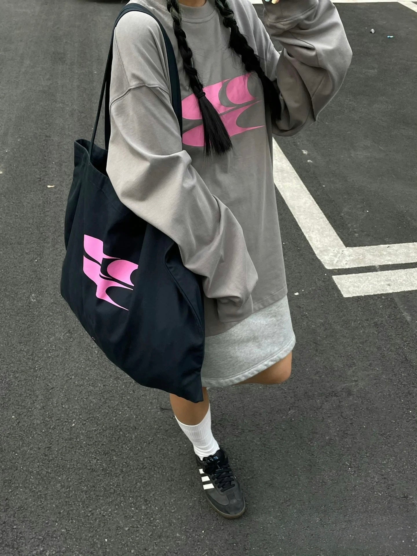 [cn | pre-order] crying center large logo tote bag