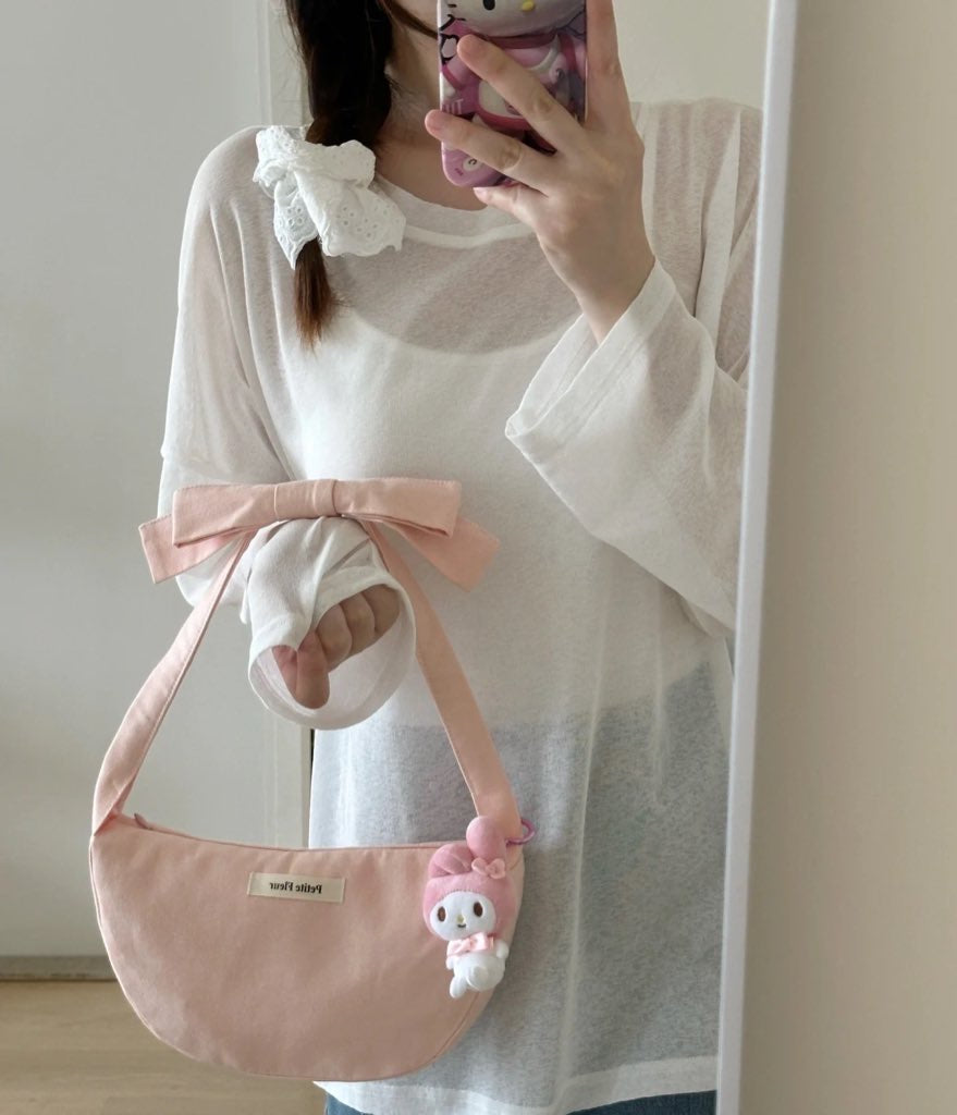 [cn | pre-order] petite fleur moon canvas shoulder bag