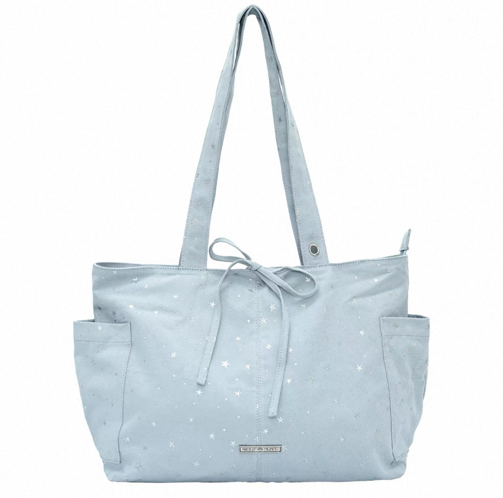 [cn | pre-order] girl's heart polka star canvas tote bag