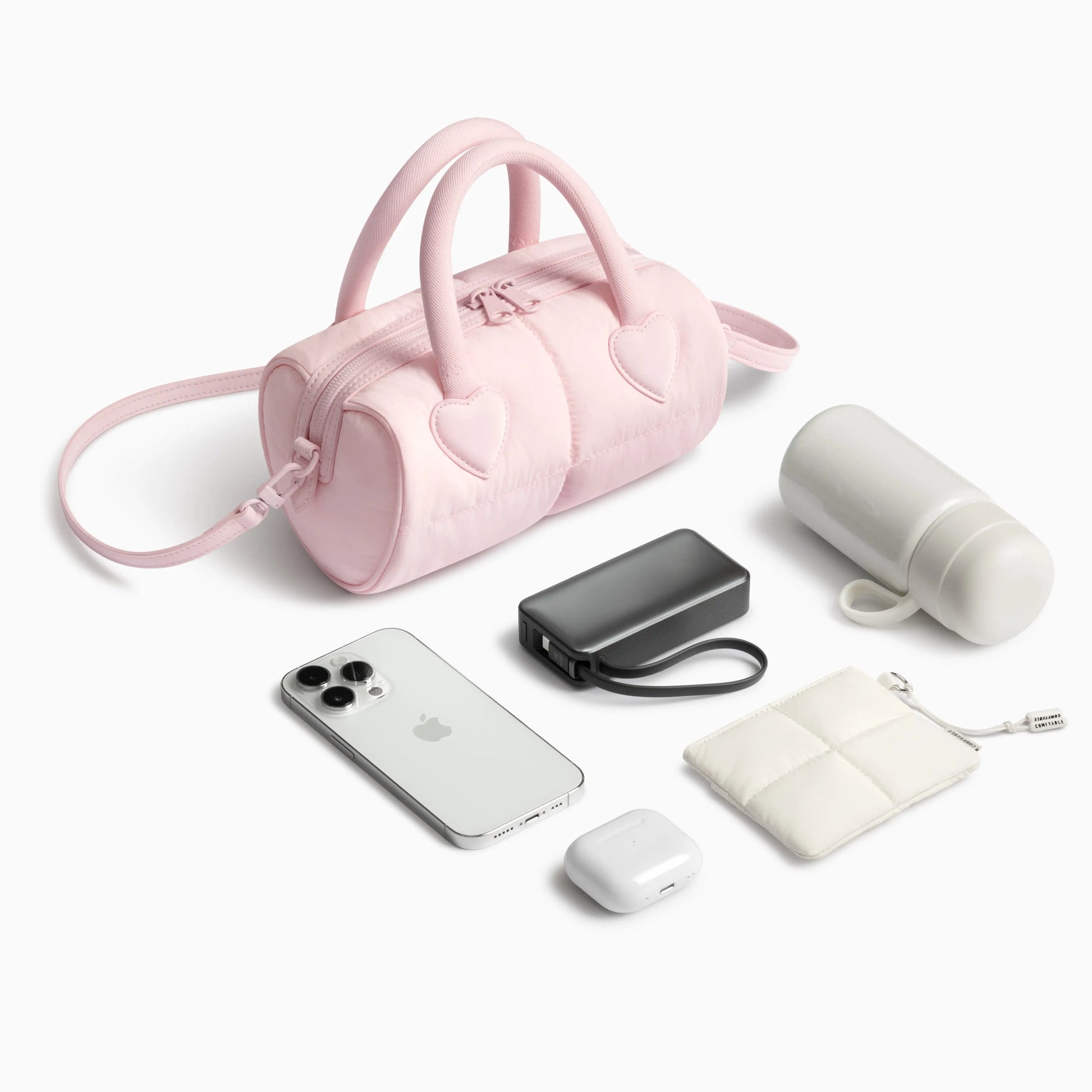 [cn | pre-order] comfyable puffy pillow heart crossbody top-handle bag