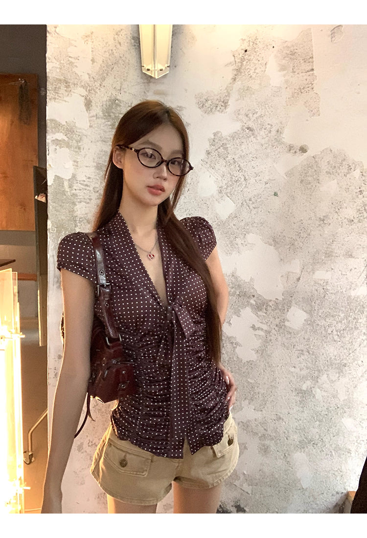 [SOF SELECT] polka ribbon top