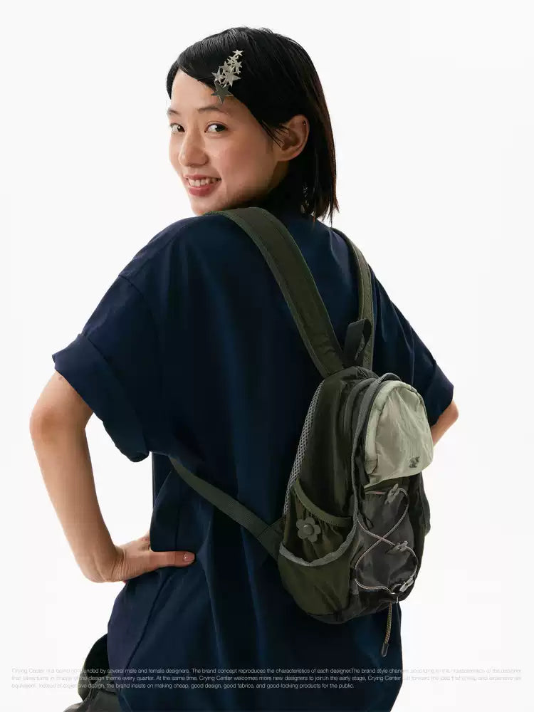 [cn | pre-order] crying center mini backpack - floral green