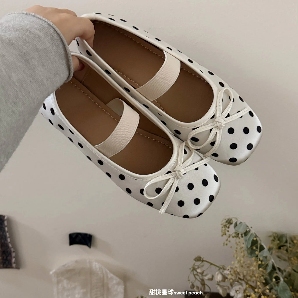 [cn | pre-order] polka dot mary janes shoes