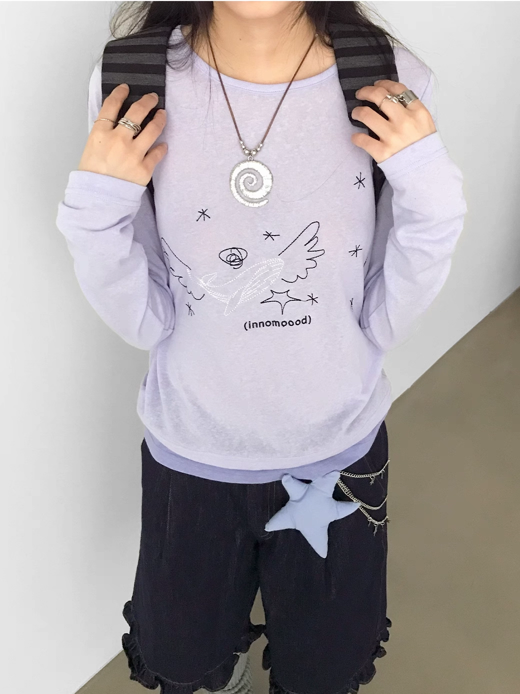 [innomood] silent whale long sleeve shirt