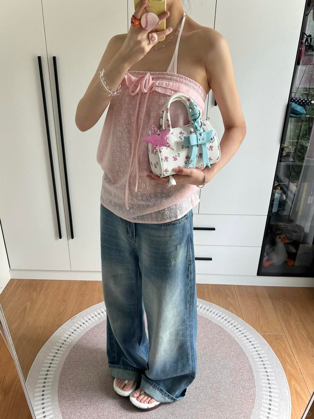 [cn | pre-order] ecoday floral boston mini hand bag