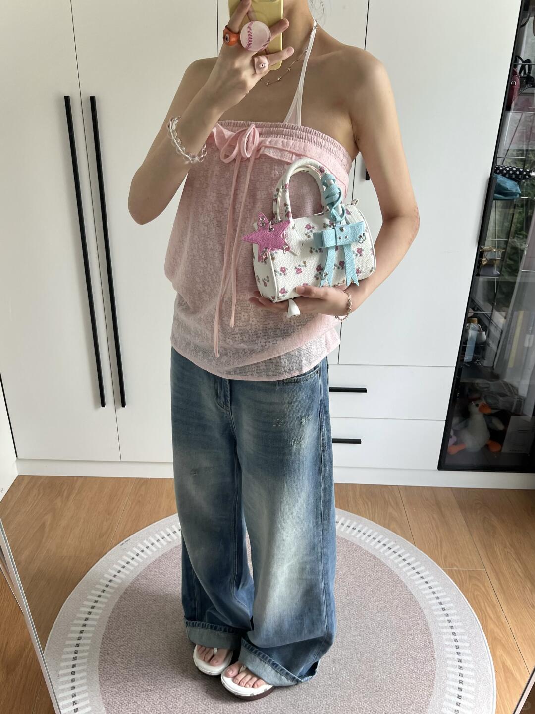 [cn | pre-order] ecoday floral boston mini hand bag
