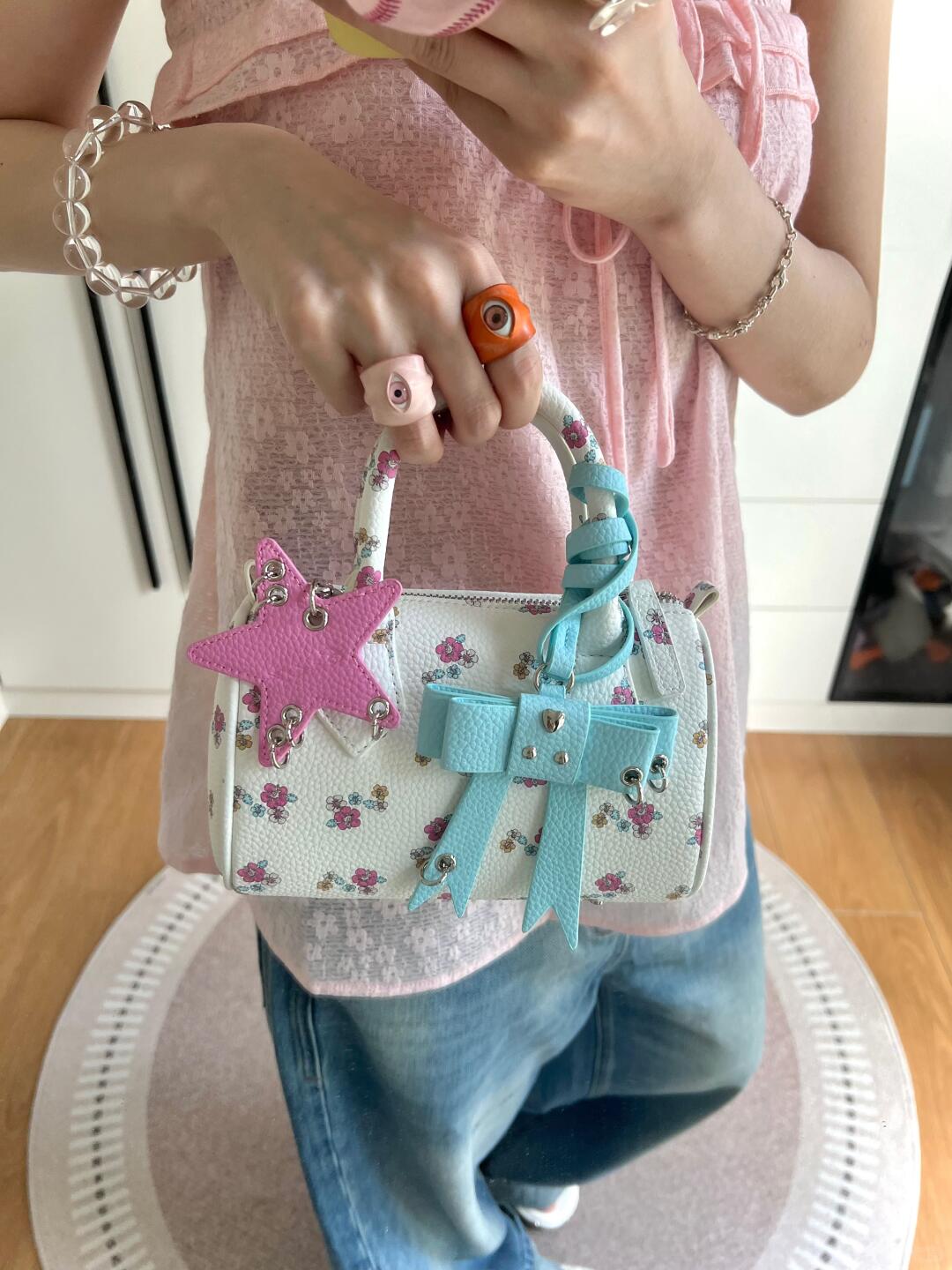 [cn | pre-order] ecoday floral boston mini hand bag