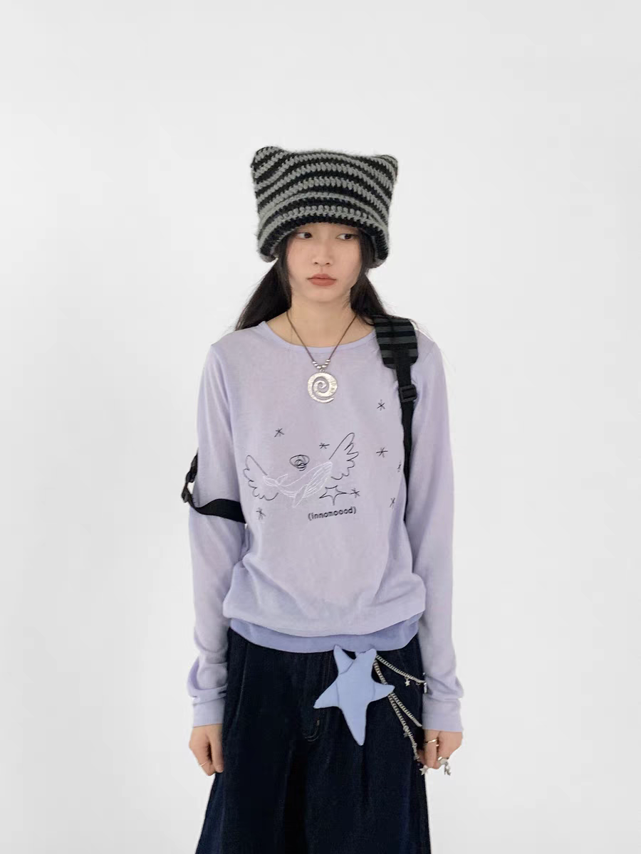 [innomood] silent whale long sleeve shirt