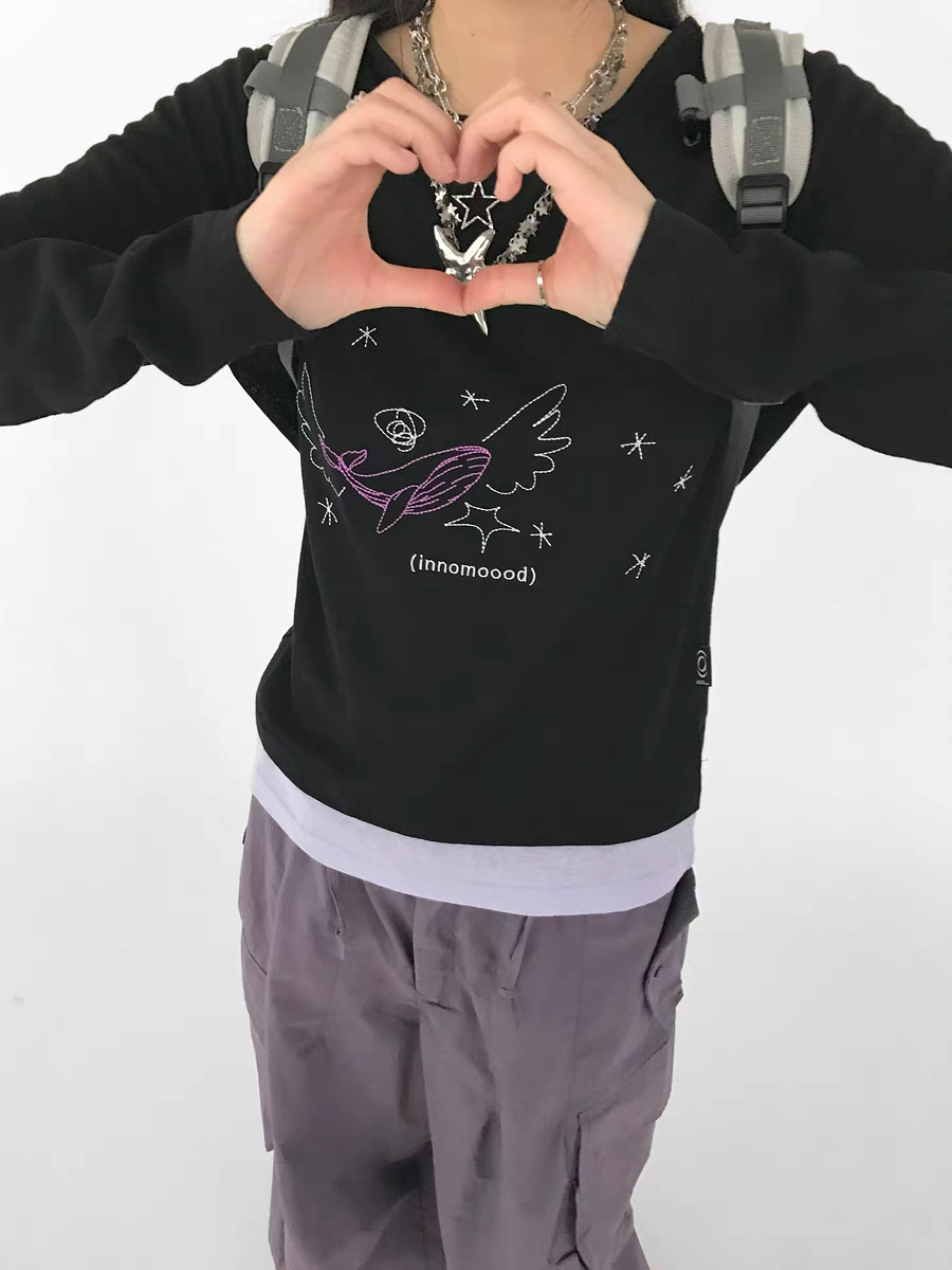 [innomood] silent whale long sleeve shirt