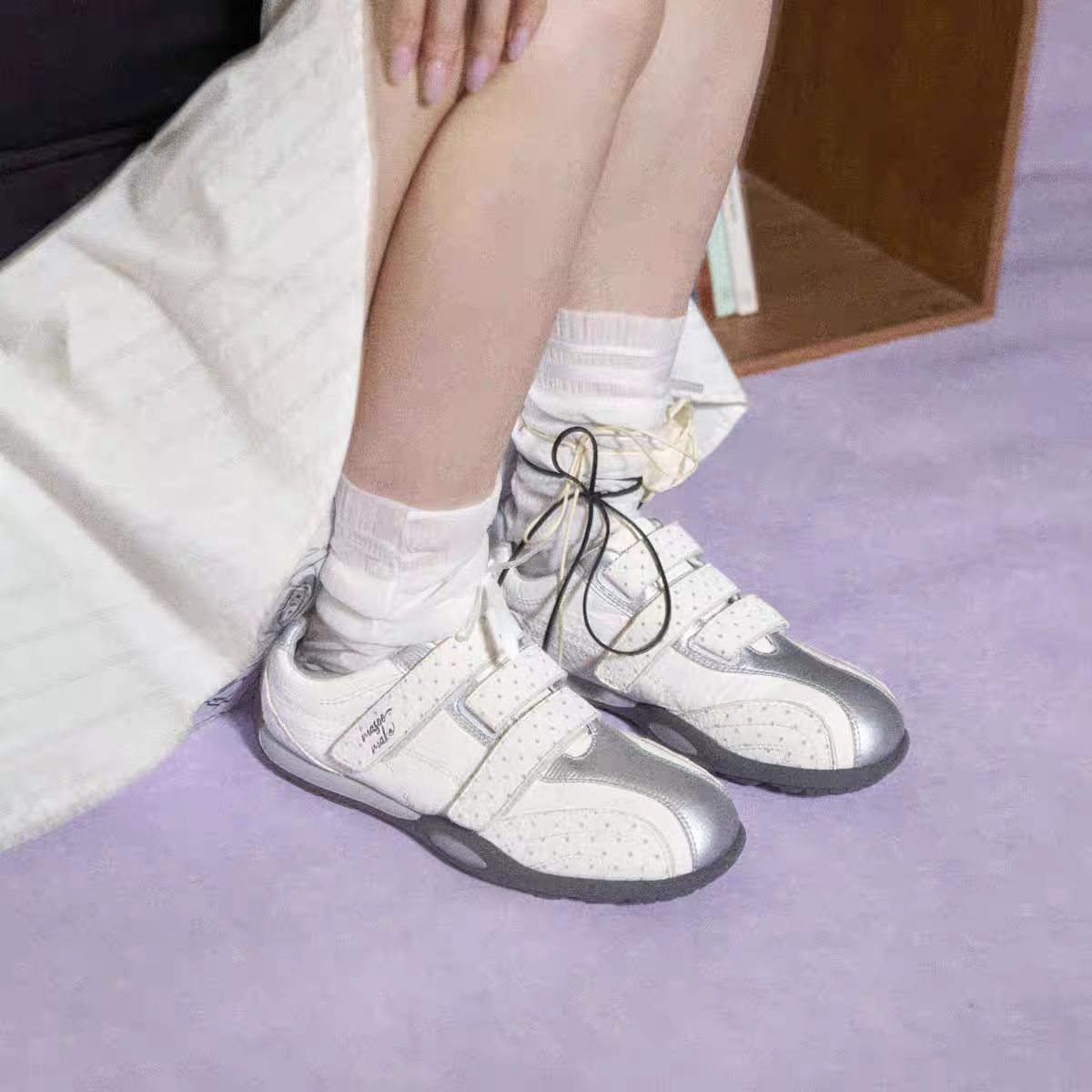 [cn | pre-order] masoomake polka velcro sneakers