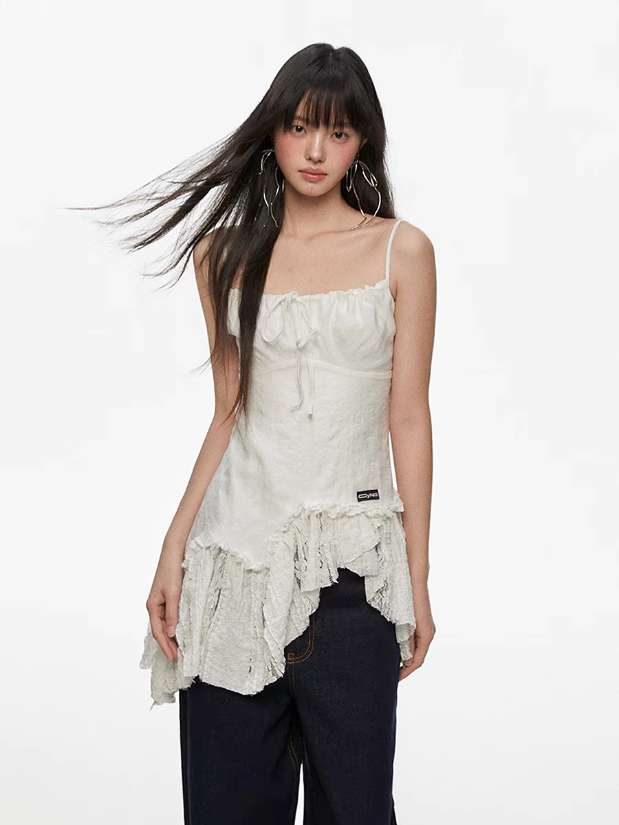 [CyNi] irregular spaghetti dress top