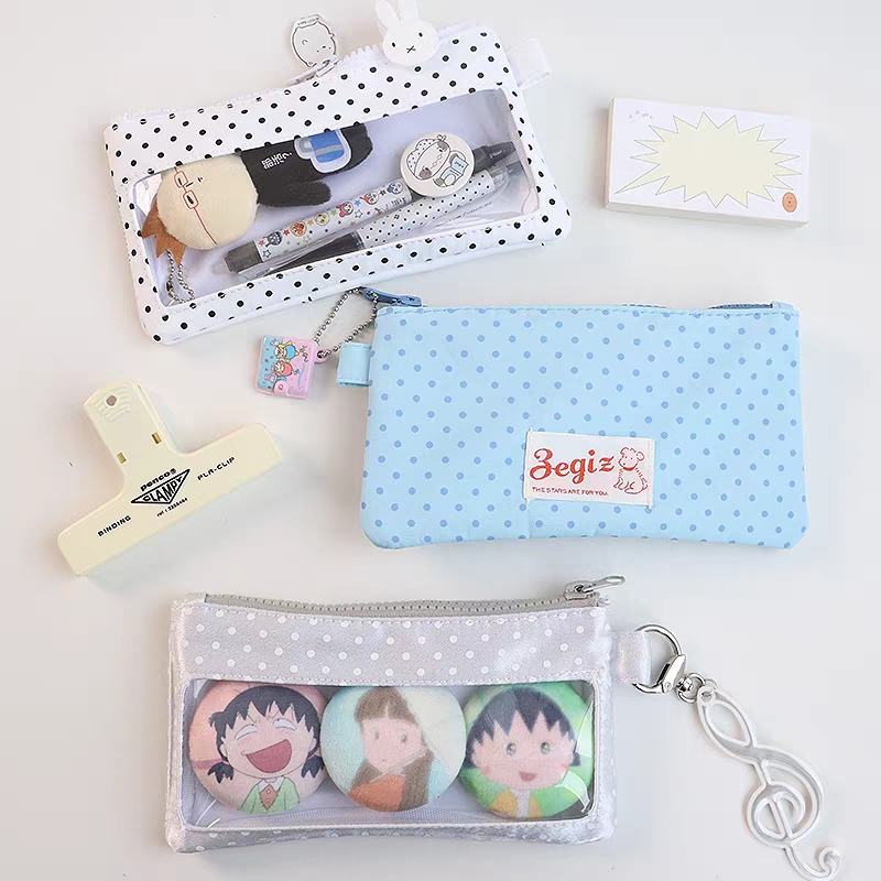 [cn | pre-order] 3egiz polka clear pvc pouch