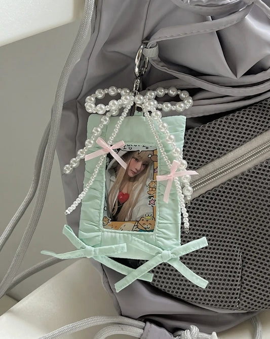 [cn | pre-order] puff bow photocard holder