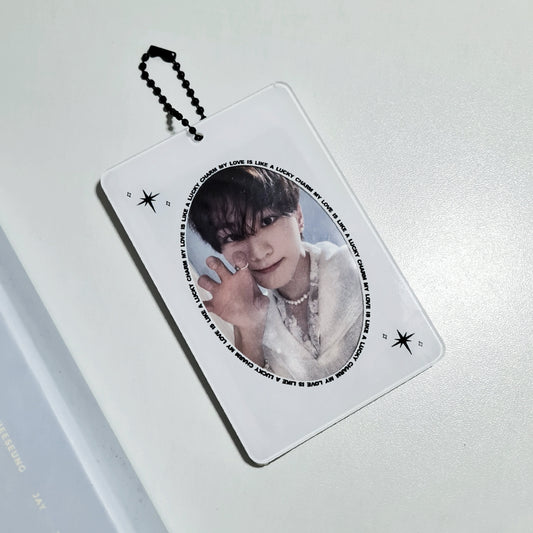 <madewithope> lucky charm acrylic photocard holder