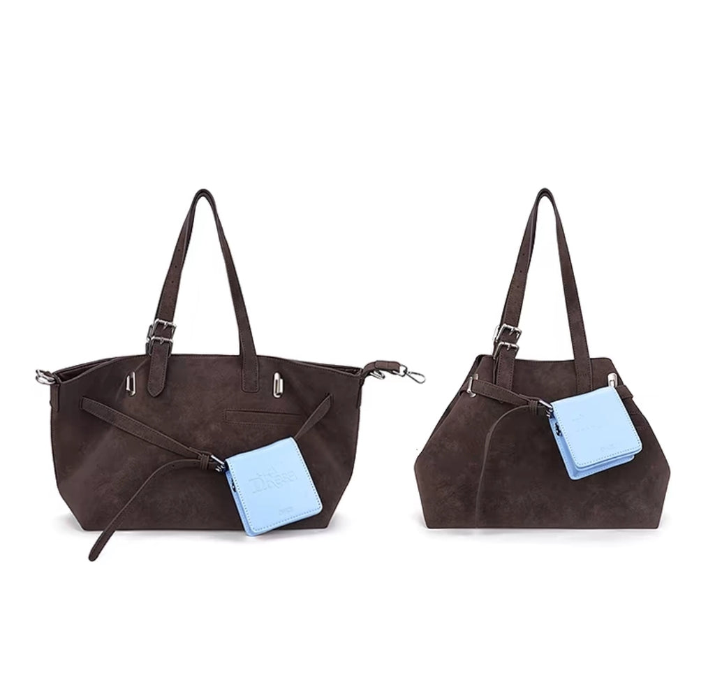 [cn | pre-order] jandress gallini velvet shoulder tote bag - medium size