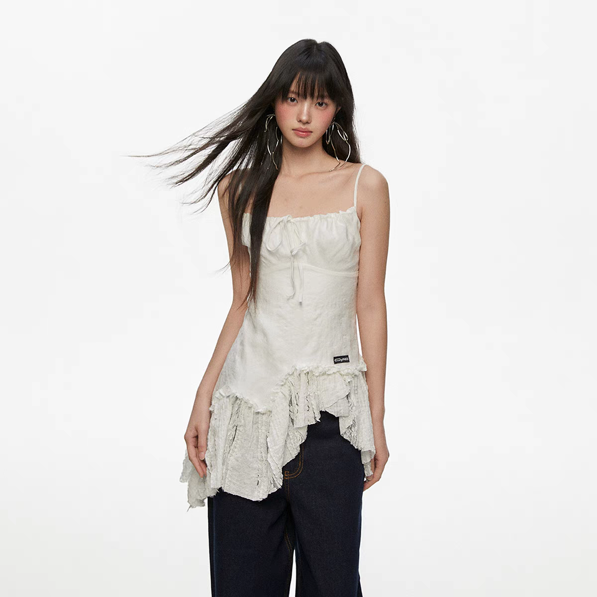 [CyNi] irregular spaghetti dress top