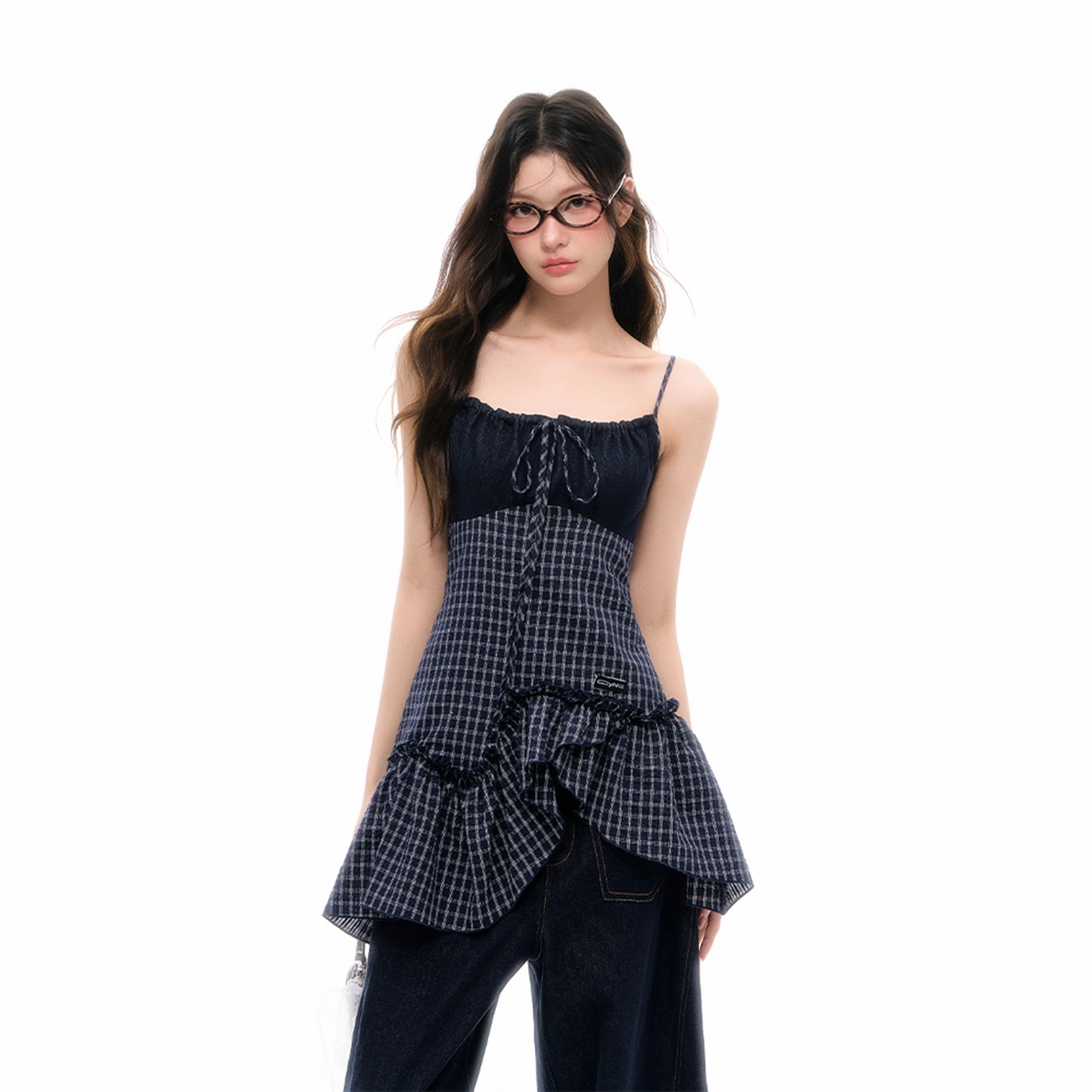 [CyNi] irregular spaghetti dress top