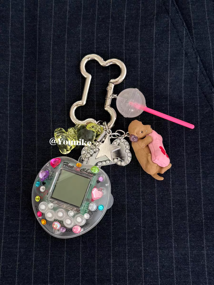 [cn | pre-order] tamagotchi trinket carabiner keyring